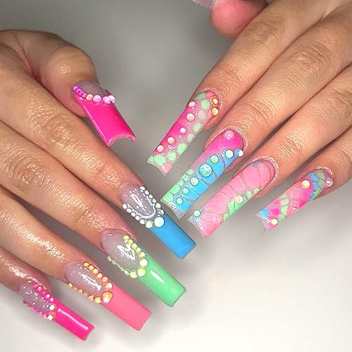 Miniatura 5 de NAISKA Juego de 810 diamantes de imitación para uñas diamantes de imitación 3D para uñas parte trasera plana diamantes de imitación de aurora