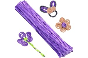 100 Count Light Purple Pipe Cleaners for Creative Arts and Decor