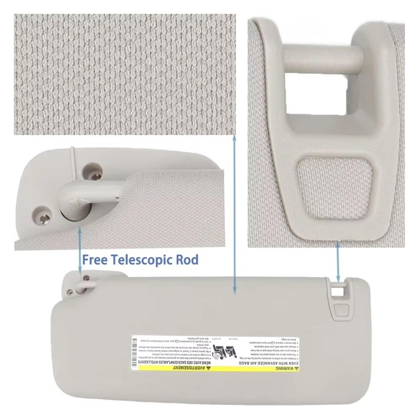 Frontscheibe Thermomatte Für Chevy Für Avalanche 2007–2013 Für Tahoe 2007–2014 Linker Fahrer und Sonnenblende auf der rechten Seite(Gray 1 Pair)