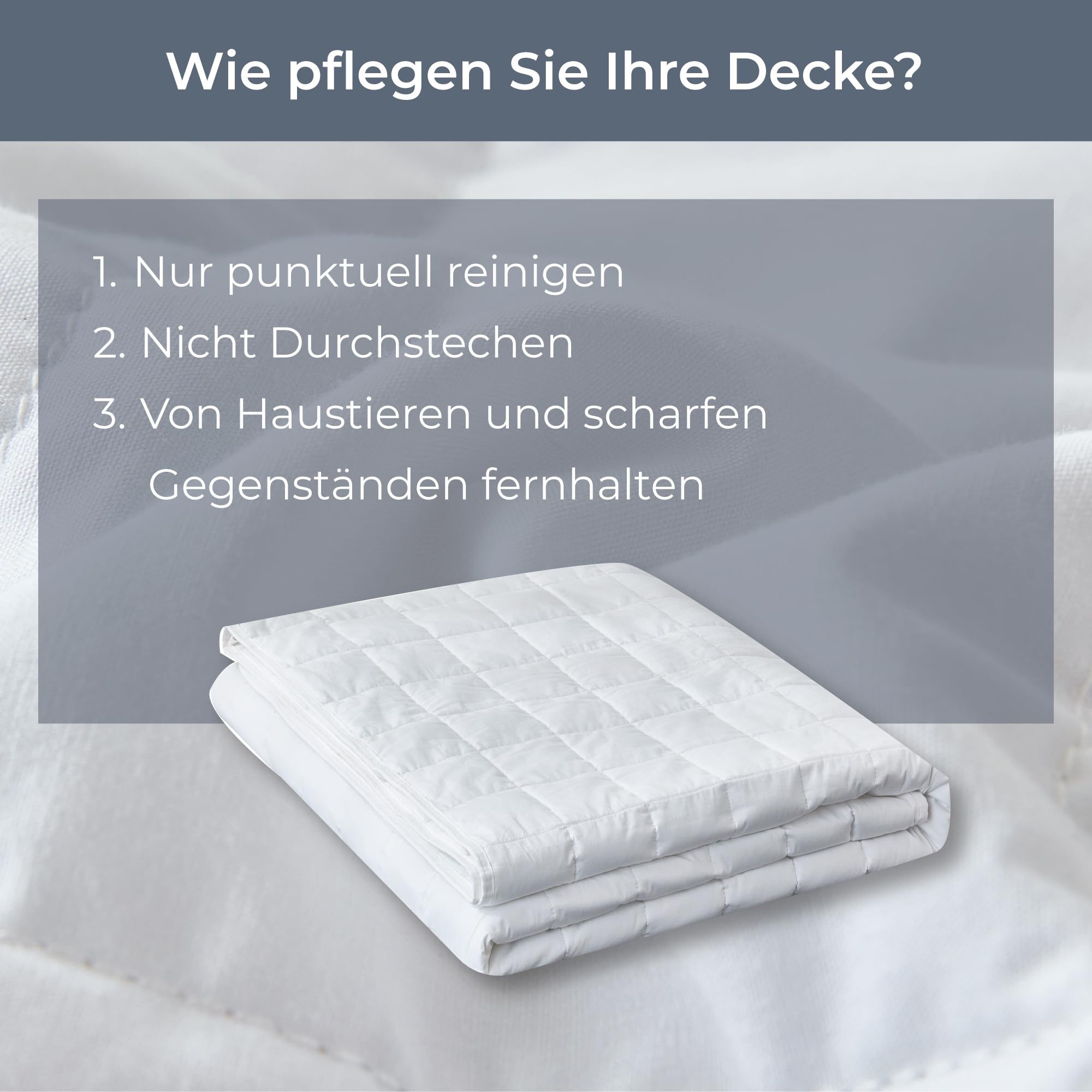 Degrees of Comfort Gewichtsdecke 135x200cm 7kg Anti Stress Therapiedecke 100% Baumwolle Schwere Decke