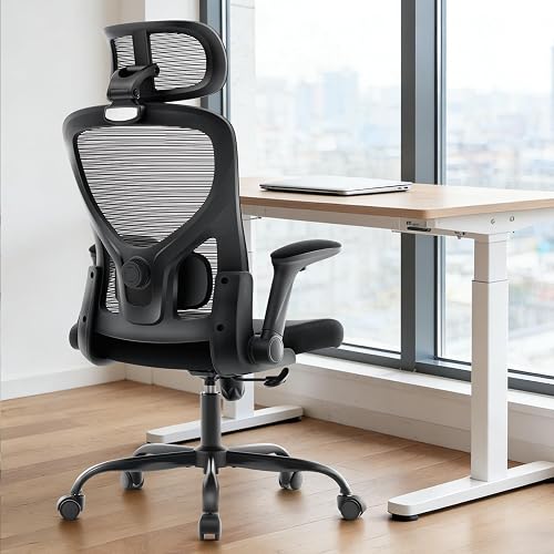 Office Chair,Ergonomic Mesh Computer Desk Chair,Black | 2D Adjustable Lumbar