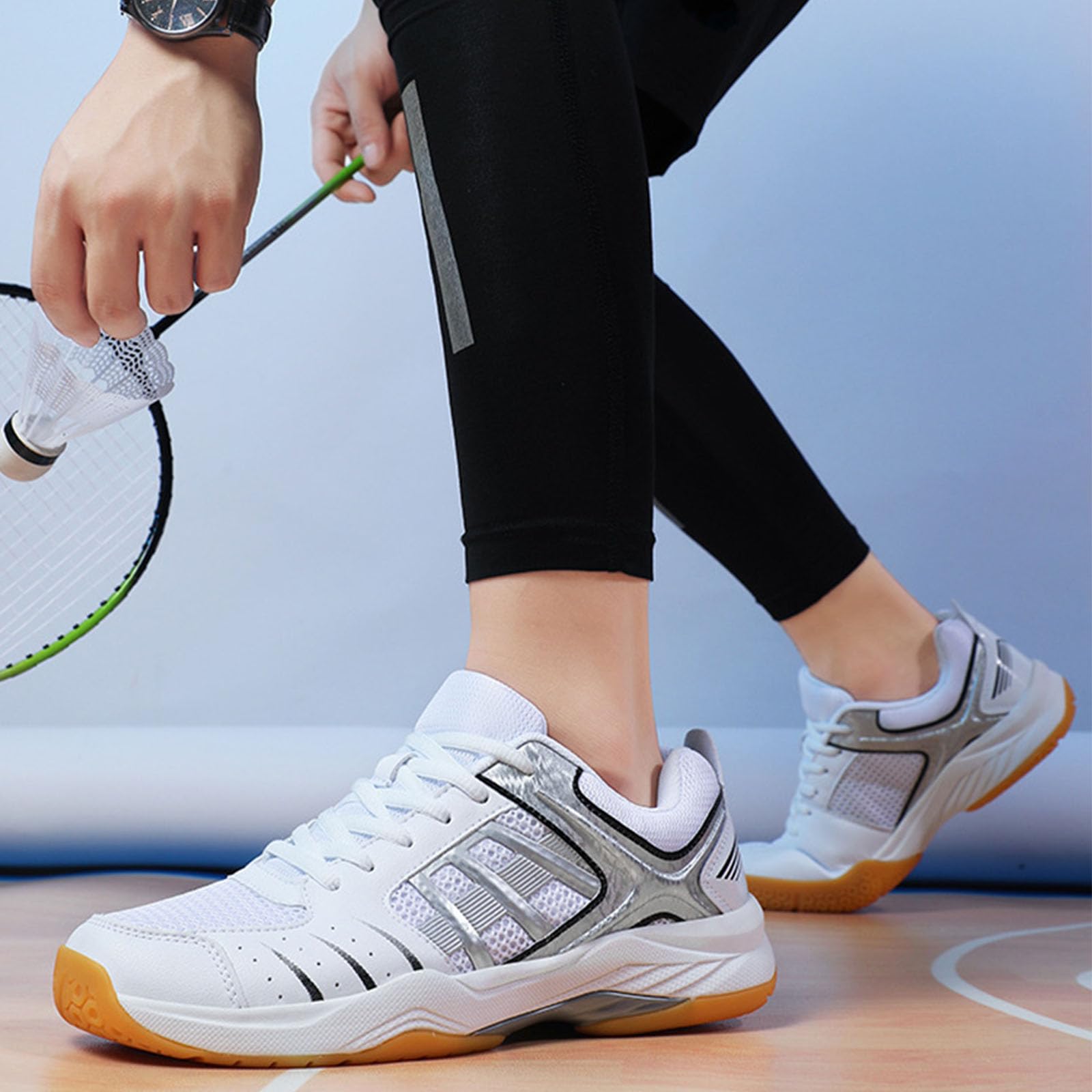 Zapatillas de Tenis para Hombre, Zapatillas de bádminton y Pickleball, cómodas y Ligeras, para canchas de Interior y Exterior para raquetbol