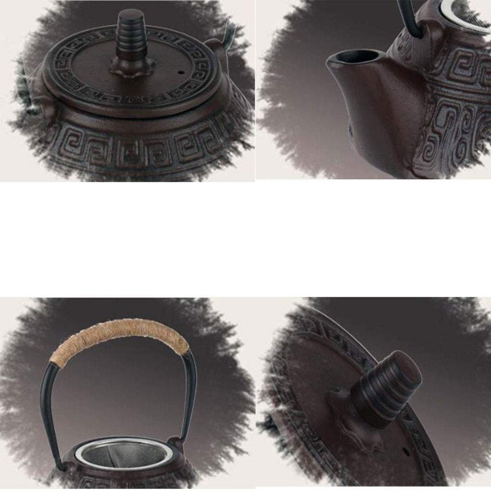 800 Ml Herbaty Herbaty Garnek, żeliwny Ogromny Napadnik Herbaciany, Rocznika Mała Herbata Z Filtrem, Dla Domu Restauracji Biura(Color:Czarny)