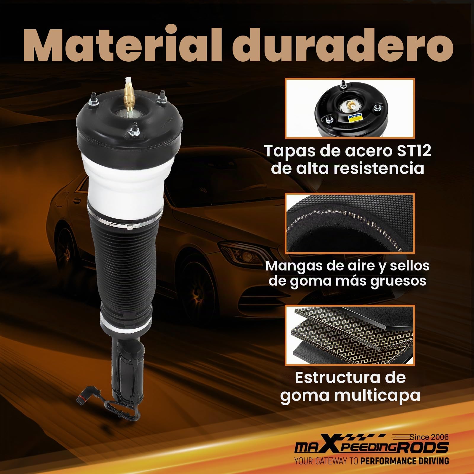maXpeedingrods 2 amortiguadores delanteros para Mercedes-Benz Clase S W220 2203202438