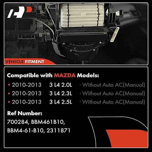 Miniatura 3 de A-Premium Motor de ventilador con ventilador compatible con Mazda 3 2010-2013 2.0L 2.3L 2.5L