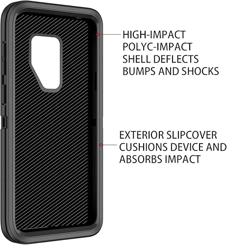 Miniatura 3 de I-HONVA Funda para Galaxy S9 Plus a prueba de golpes, a prueba de polvo y caídas, 3 capas de protección de cuerpo completo sin protector de