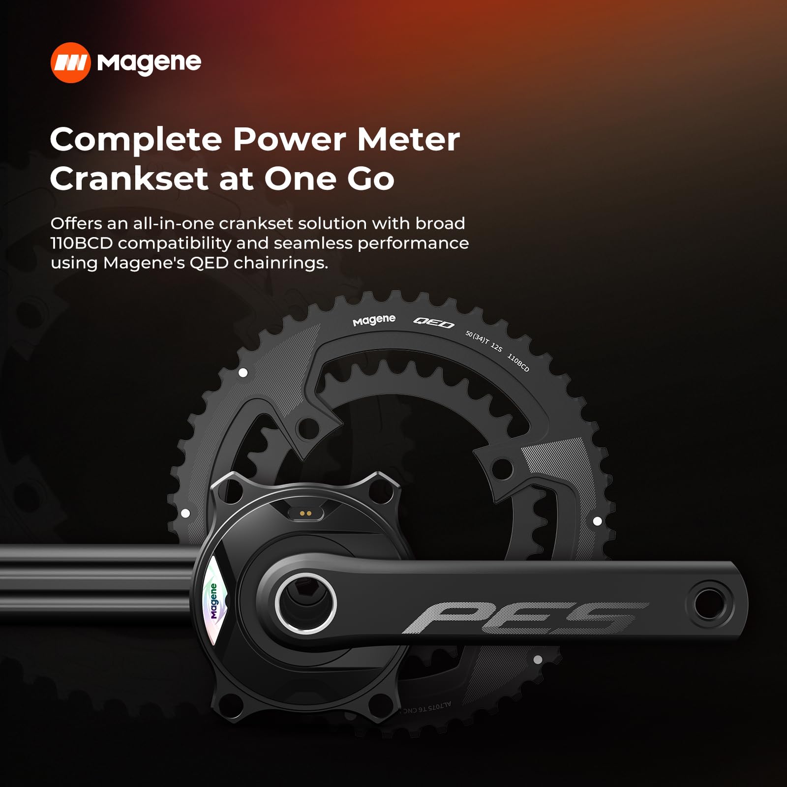 Magene Set misuratore di Potenza PES P515 da 170 mm con Corona QED 53-39