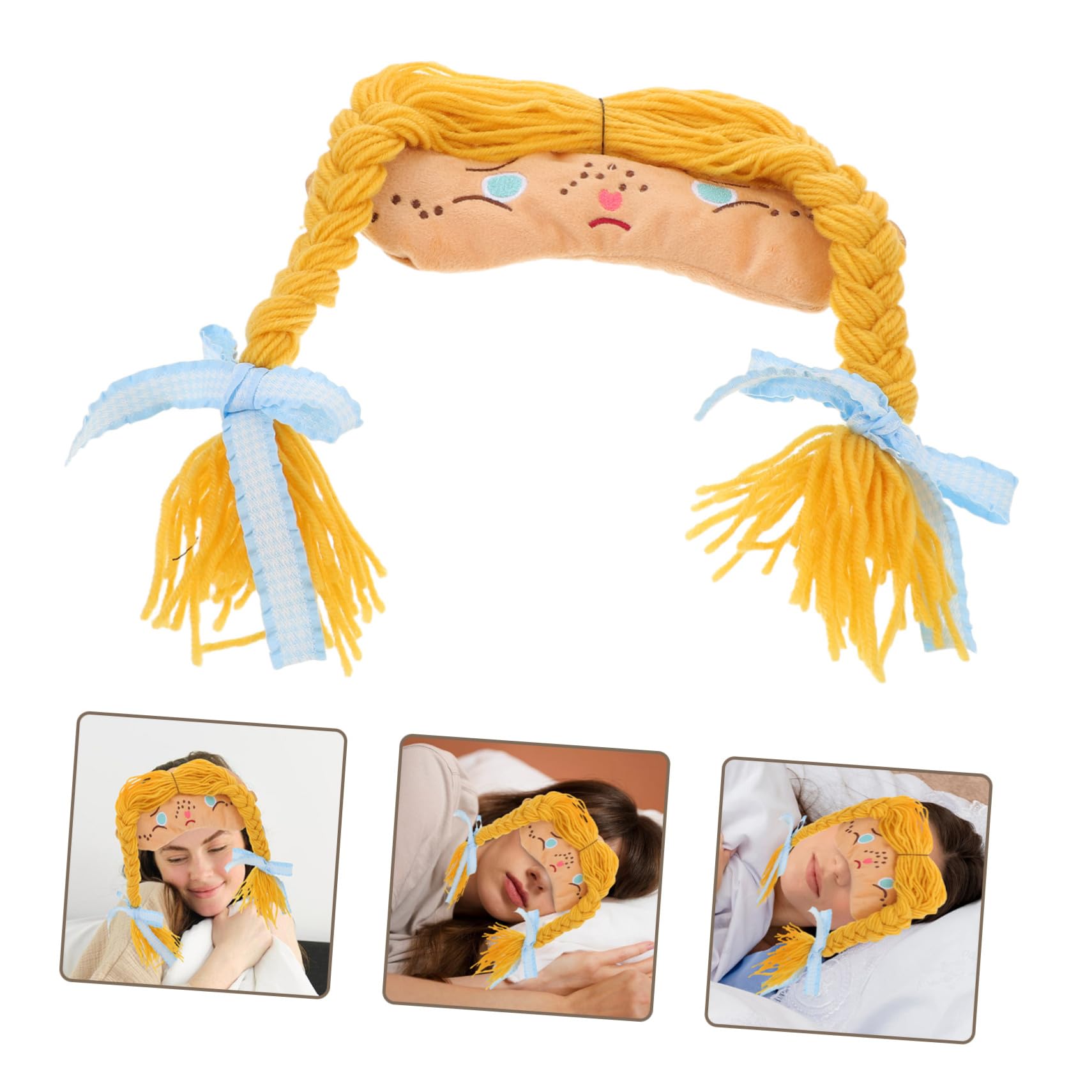 Masque de Sommeil Cartoon Mignon pour Filles Masque Occultant Doux et Léger avec Bande Élastique Cache-yeux pour Voyage Avion et Sieste