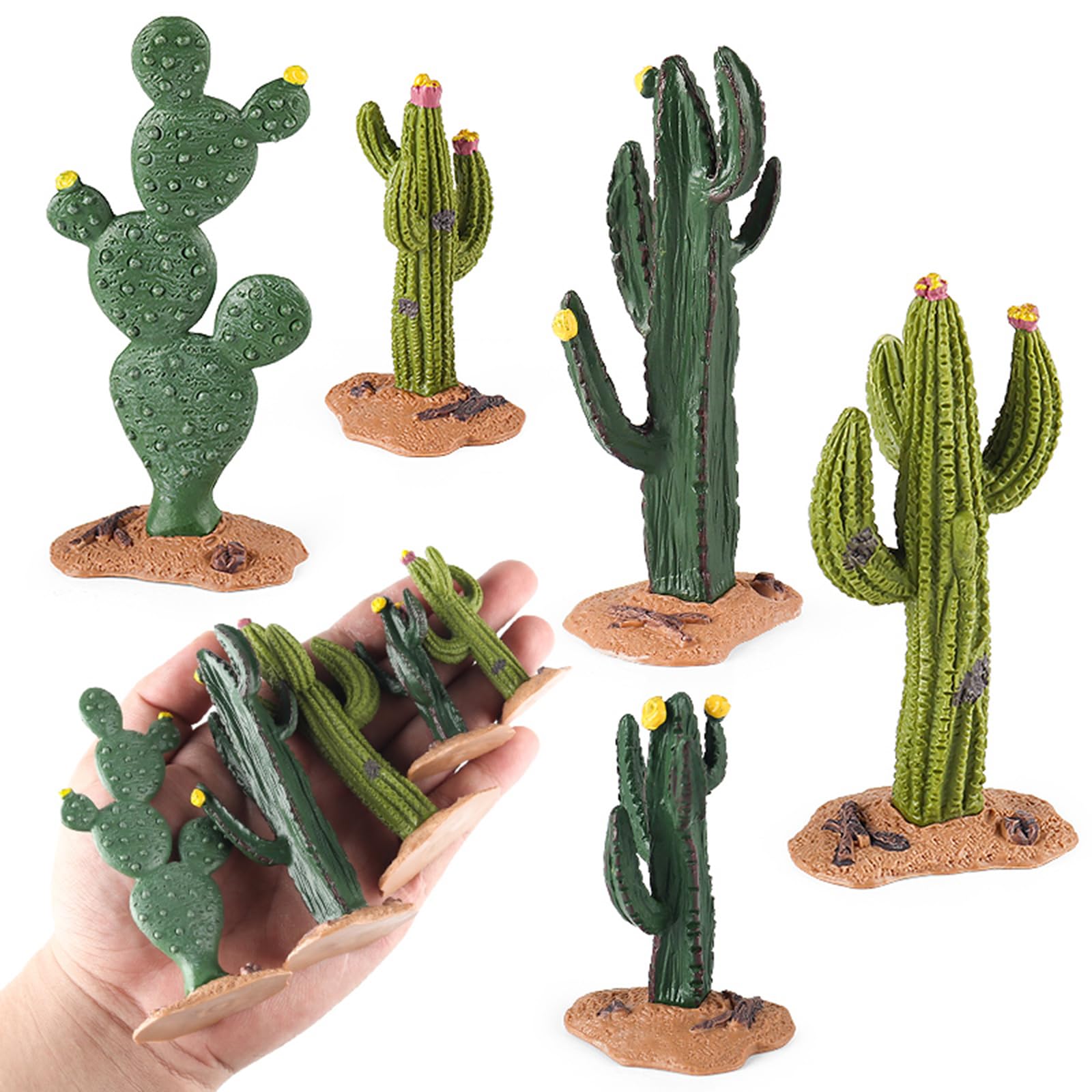 Amazon.com: EOIVSH Desert Animal Figurines Set with Model Cactus