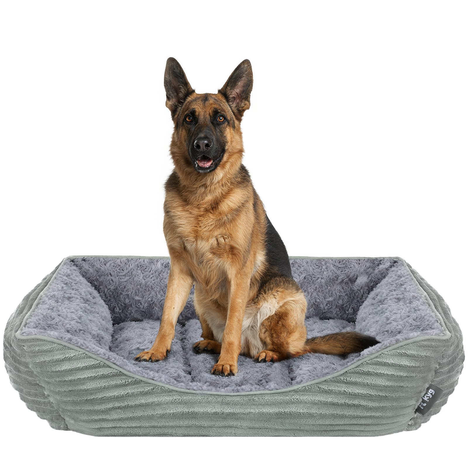 KYG Panier pour Chien Grande Taille, Lit pour Chien Antidérapant Panier pour Chat, Lit Moelleux, Canapé Doux et Chaud pour Animaux105 x 83 x 19cm