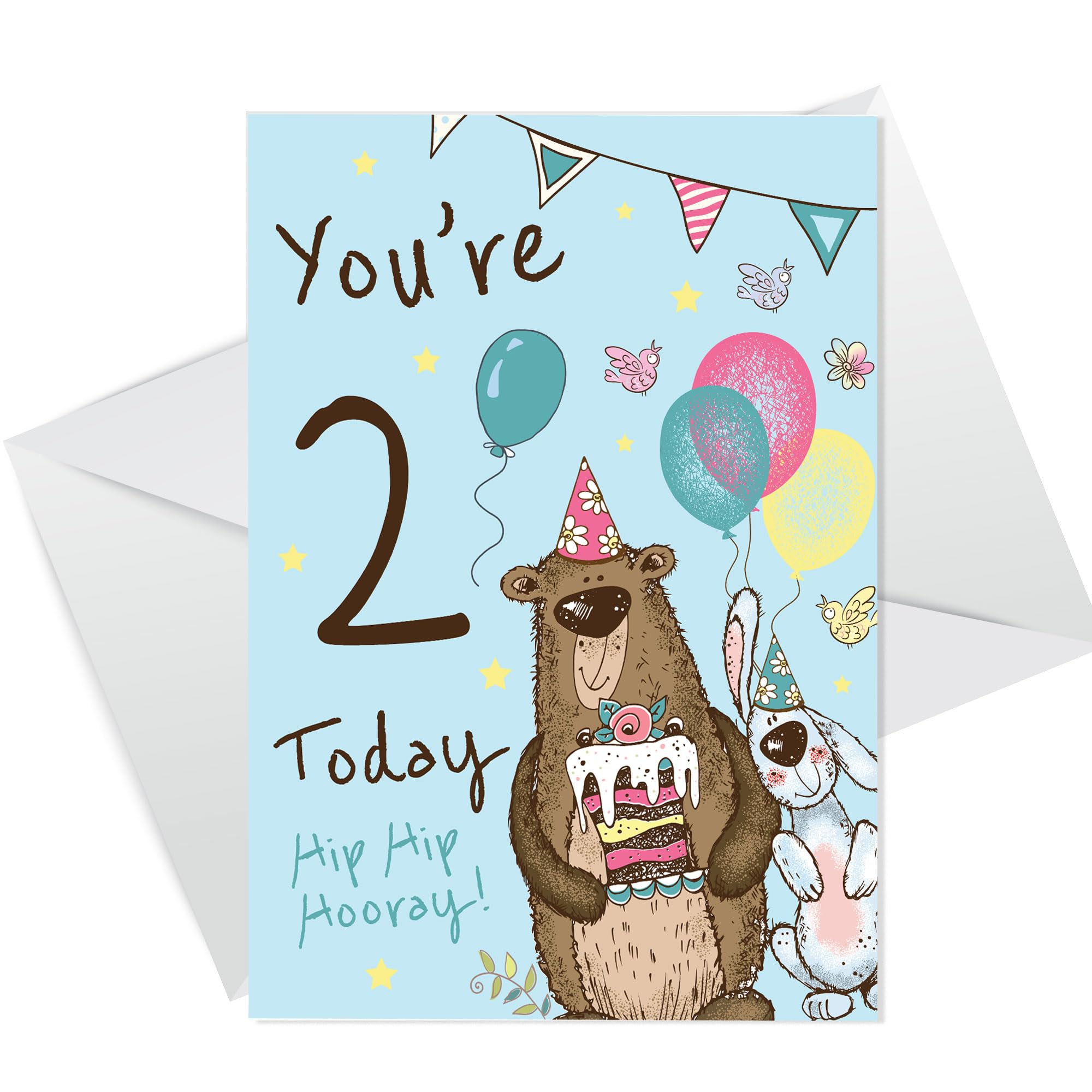RED OCEAN Youre 1 2 3 4 Today Birthday Card For Grandson Son Birthday Card For Baby Boy Son Birthday Card Baby Boy 1st 2nd 3rd 4th 5th 6th 7th 8th 9th Birthday Card Greetings Card (Youre 2 Blue)
