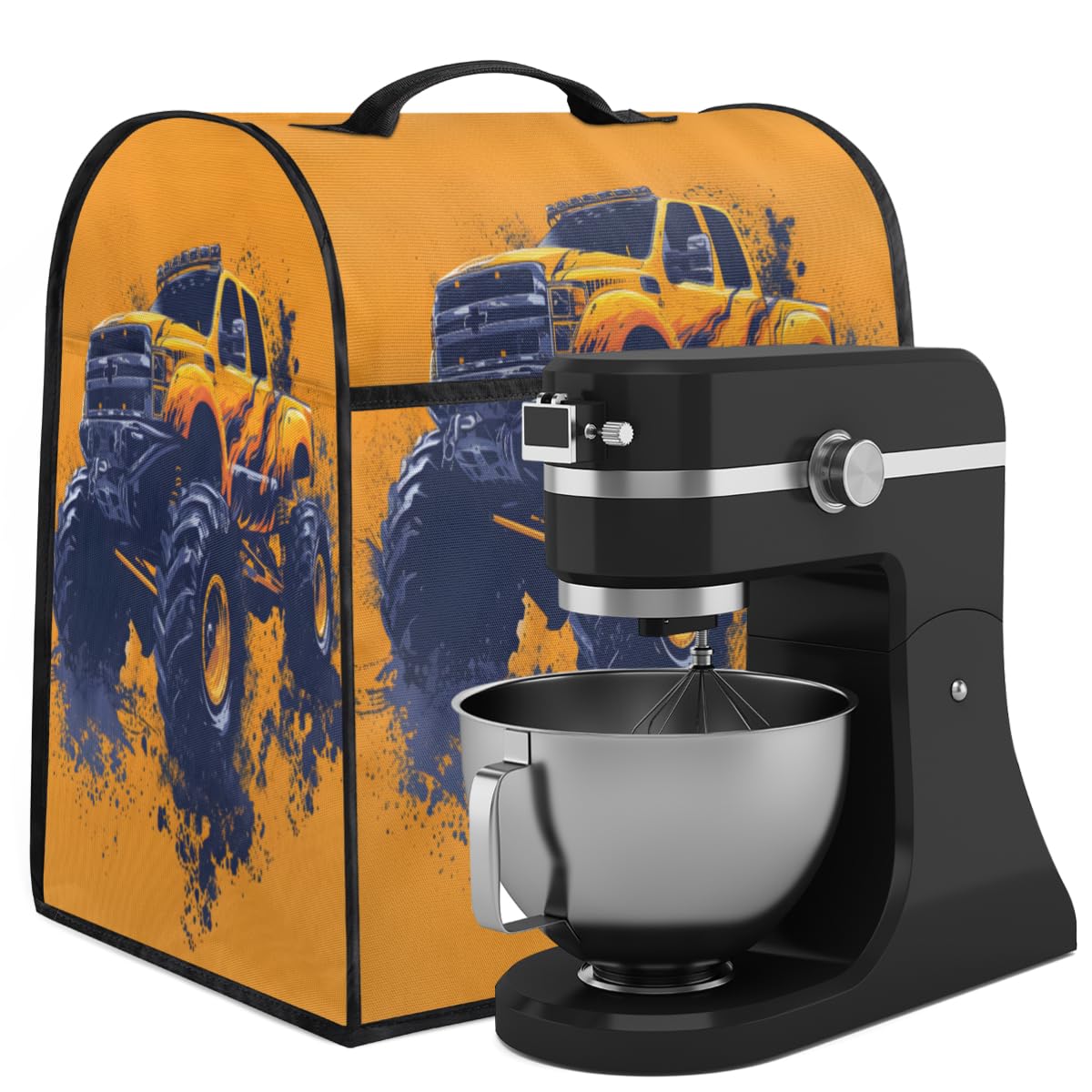 Coffee Maker Cover Car Printing Kitchen Appliance Covers Small Appliance Covers Blender Cover Juicer Cover Dust Covers for Kitchen Appliances with Top Handle and Pockets,Washable,C70