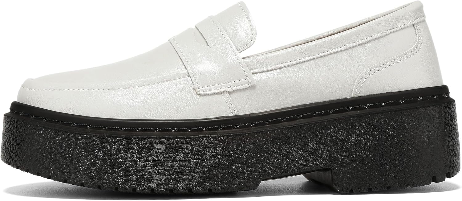 BEAUSEEN Women's Platform Chunky Penny Loafers Comfortable Lug Sole Slip-On Business Work Casual Dressy Shoes - Image 3