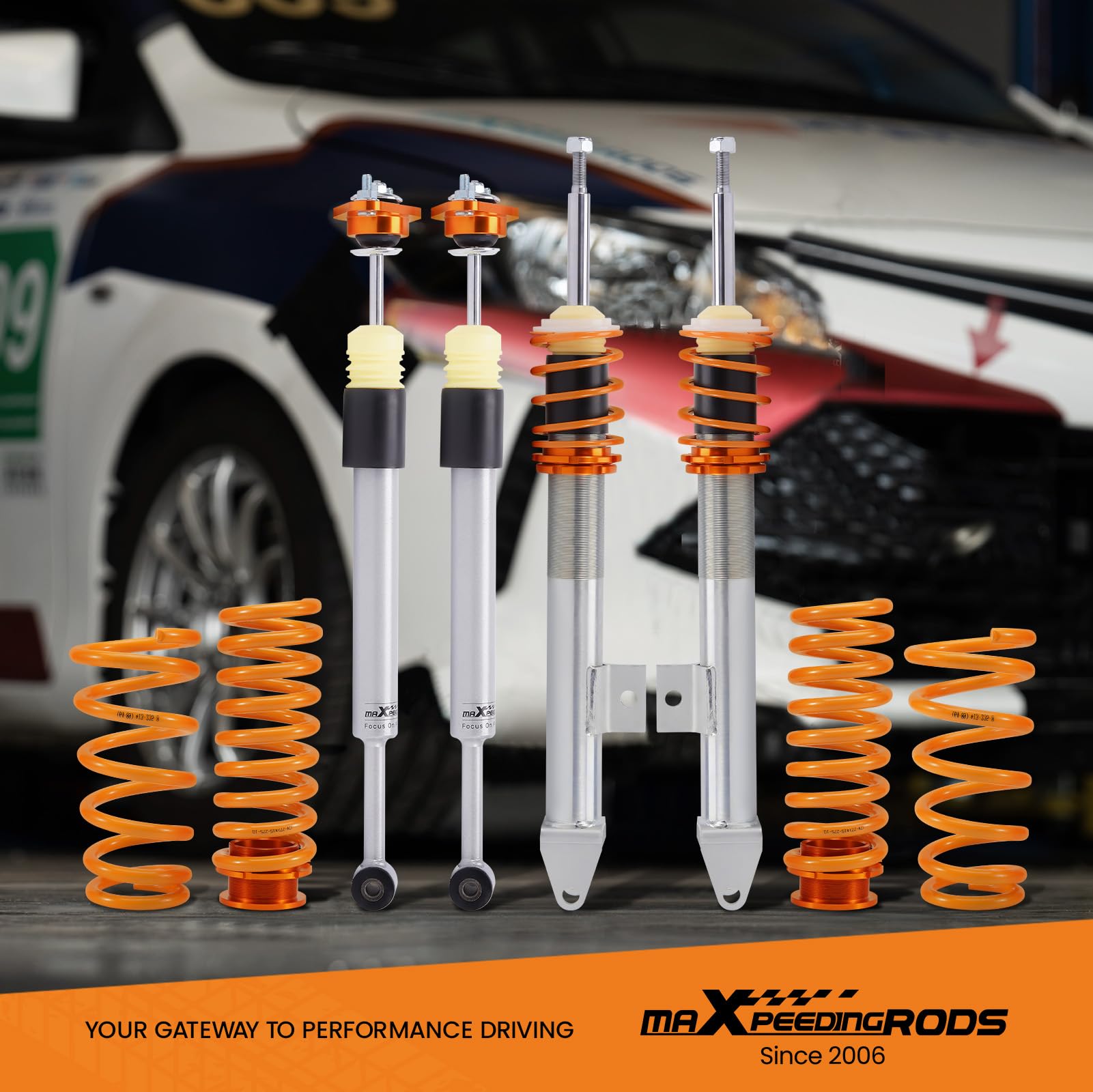 maXpeedingrods Juego de suspensión de doble tubo para Chrysler 300C SRT8 para Dodge Magnum R/T 5.7L V8 RWD Sedán 2005-2010