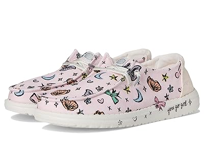Hey Dude Kids Wendy Darlin (Little Kid/Big Kid) Girls Shoes Pink/Multi : 3 Little Kid M, Canvas/Textile