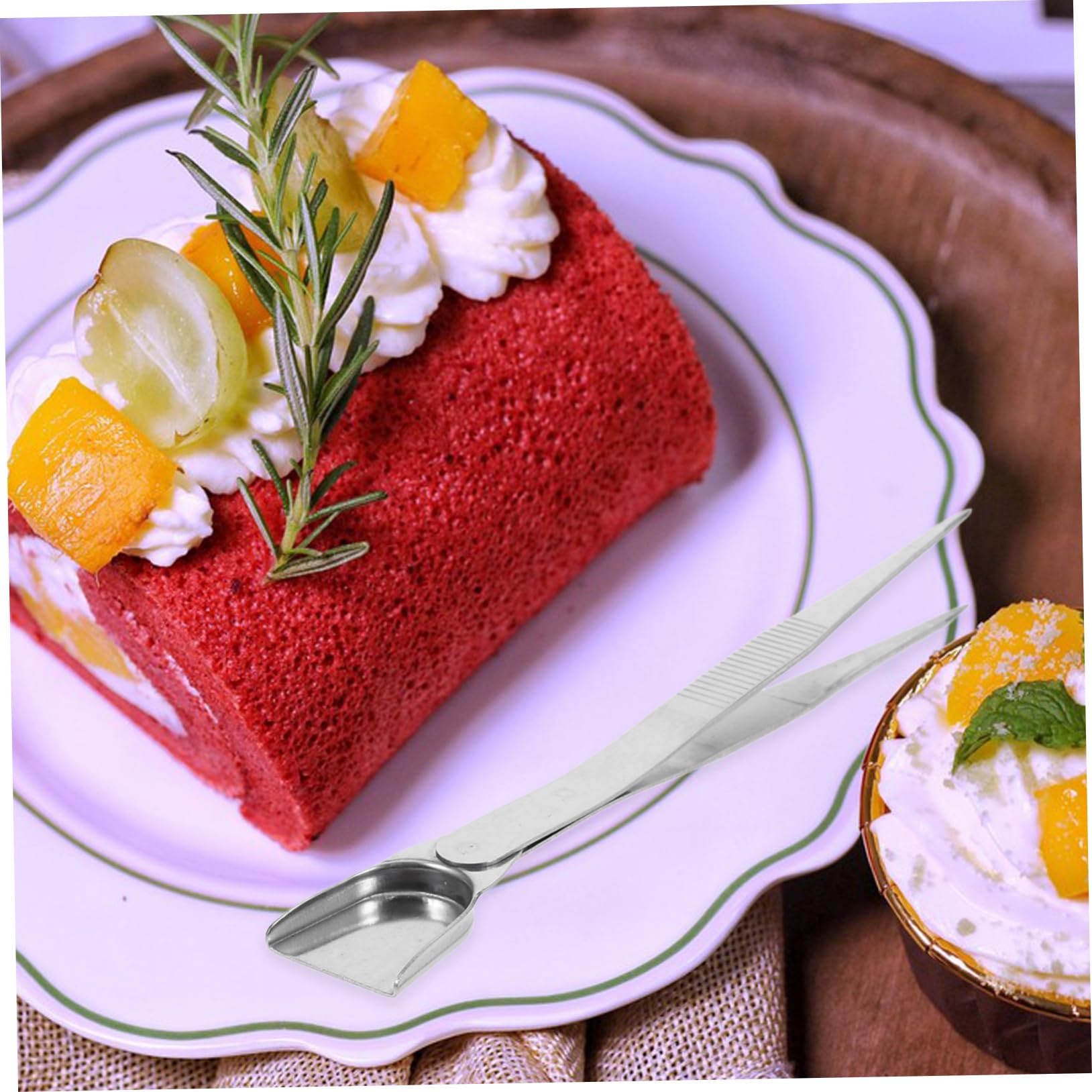 IMIKEYA 5sets Strumenti per Decorare Torte con Pinzette Inossidabile e Spruzzatori di Perle Utensili per Decorazioni di Torte e Biscotti Facile da Usare e Pulire