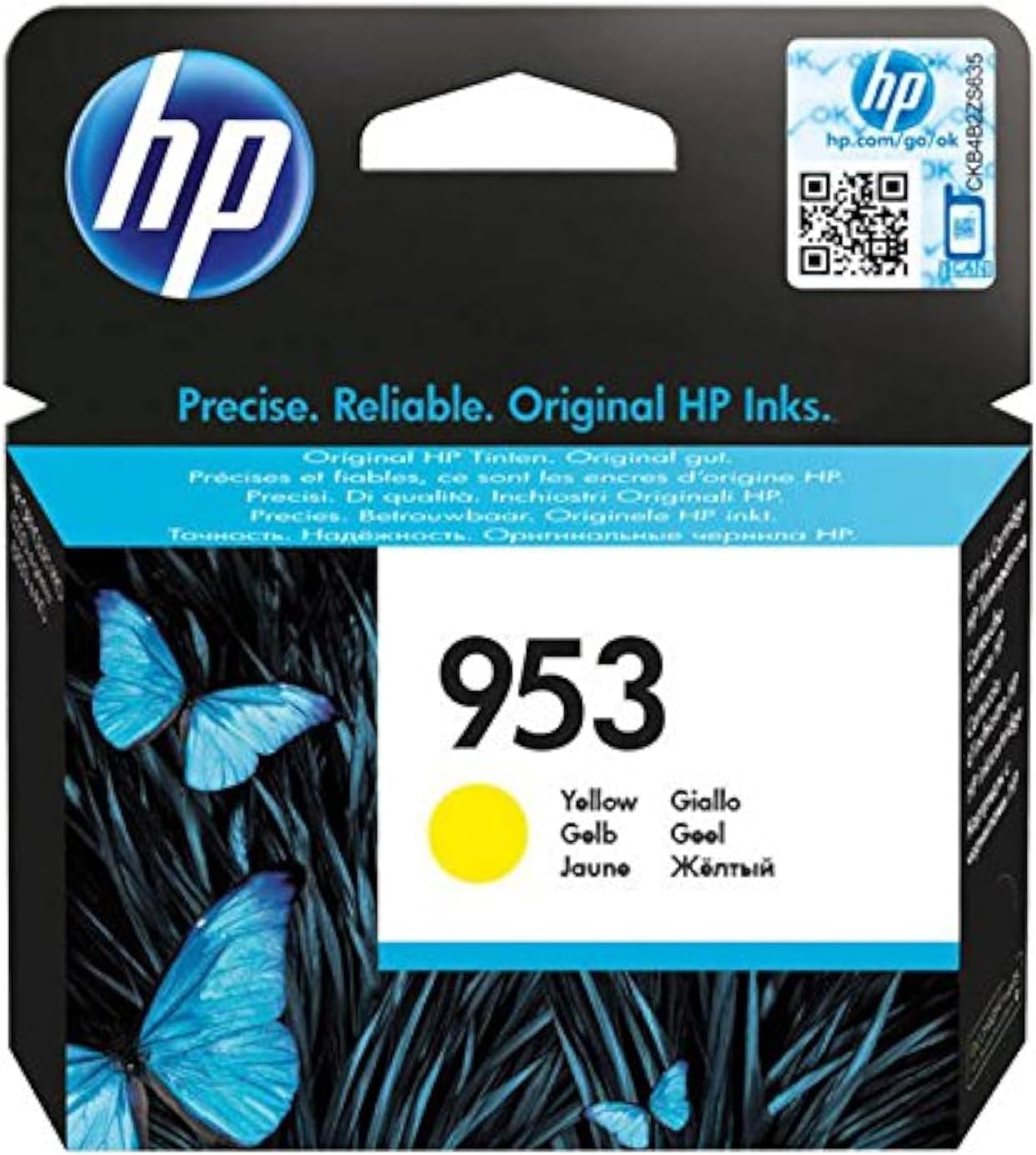 HP 953 Yellow Original Ink Cartridge|Yellow|630 pages|HP OfficeJet Pro 7720, 7730, 7740, 8120, 8720, 8730|F6U14AE.