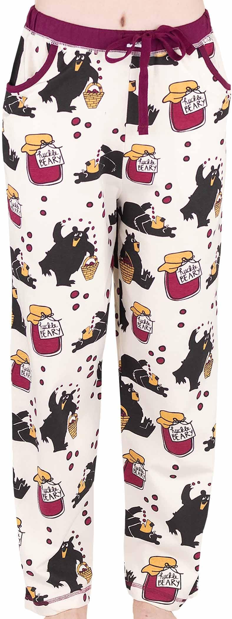 Pajamas for Women, Cute Garden and Bear Pajama Pants and Top Separates