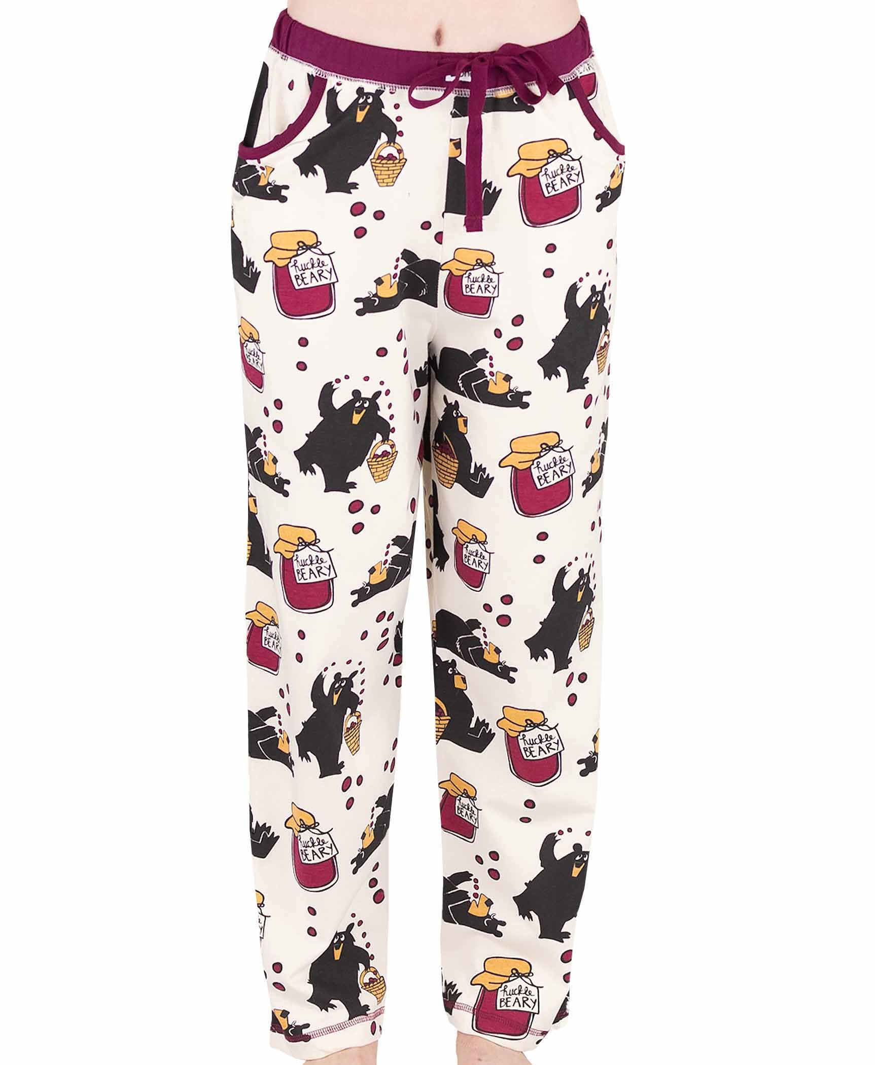 Lazy One Pajamas for Women, Cute Garden and Bear Pajama Pants and Top Separates