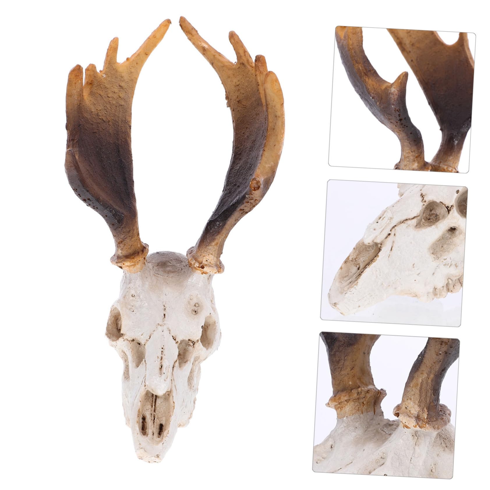 ifundom Reptile Hideout Deer Skull Cave Ornament for Tank Decoration Durable and Realistic Design for Reptile Hiding Place Enhances Terrarium Aesthetic