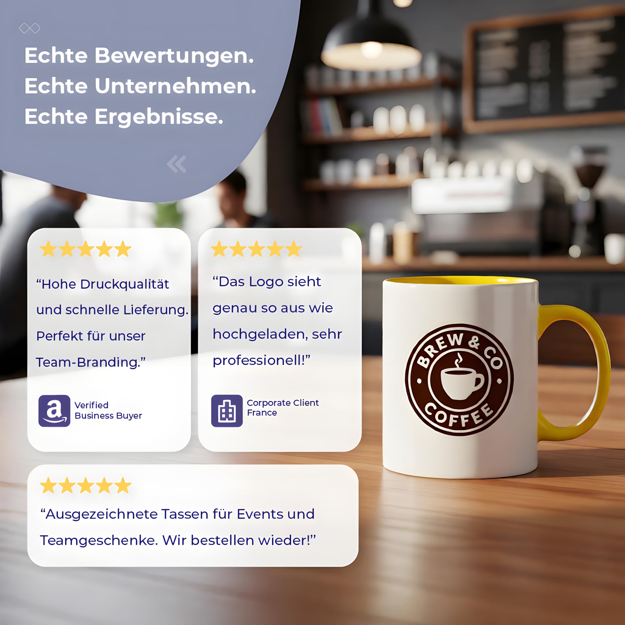 Cimpress Tazas personalizables con foto y texto, 50, 325 ml, Amarillo