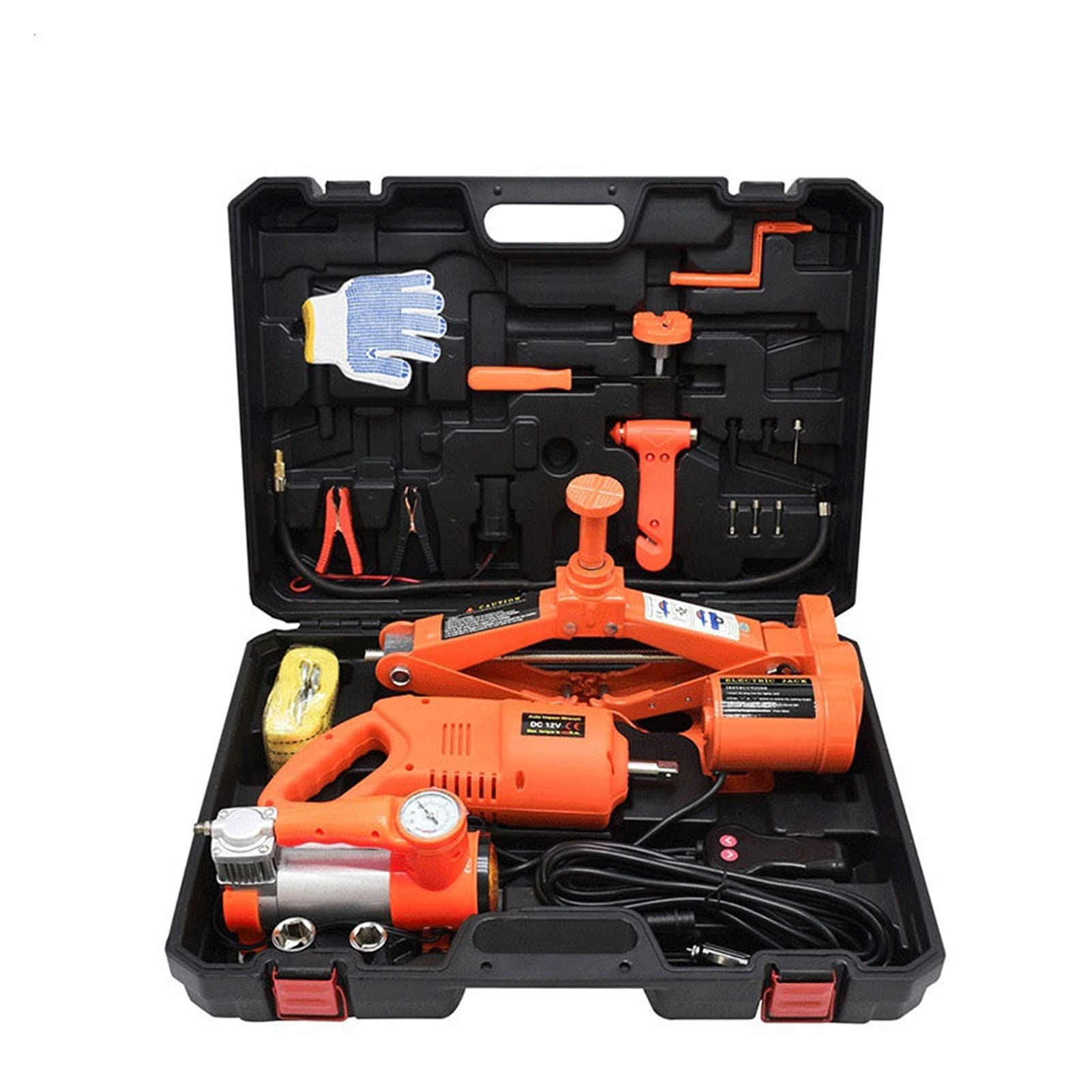 Trailer Jack, Electric Screw Jack Car Repair Tool 2T Wrench Air Pump Set,