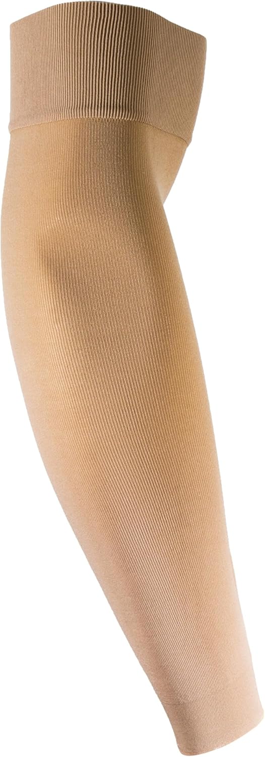 NuVein 20-30 mmHg Compression Lymphedema Arm Sleeve, Medical Support for Post Surgical Swelling Recovery, Beige, Medium