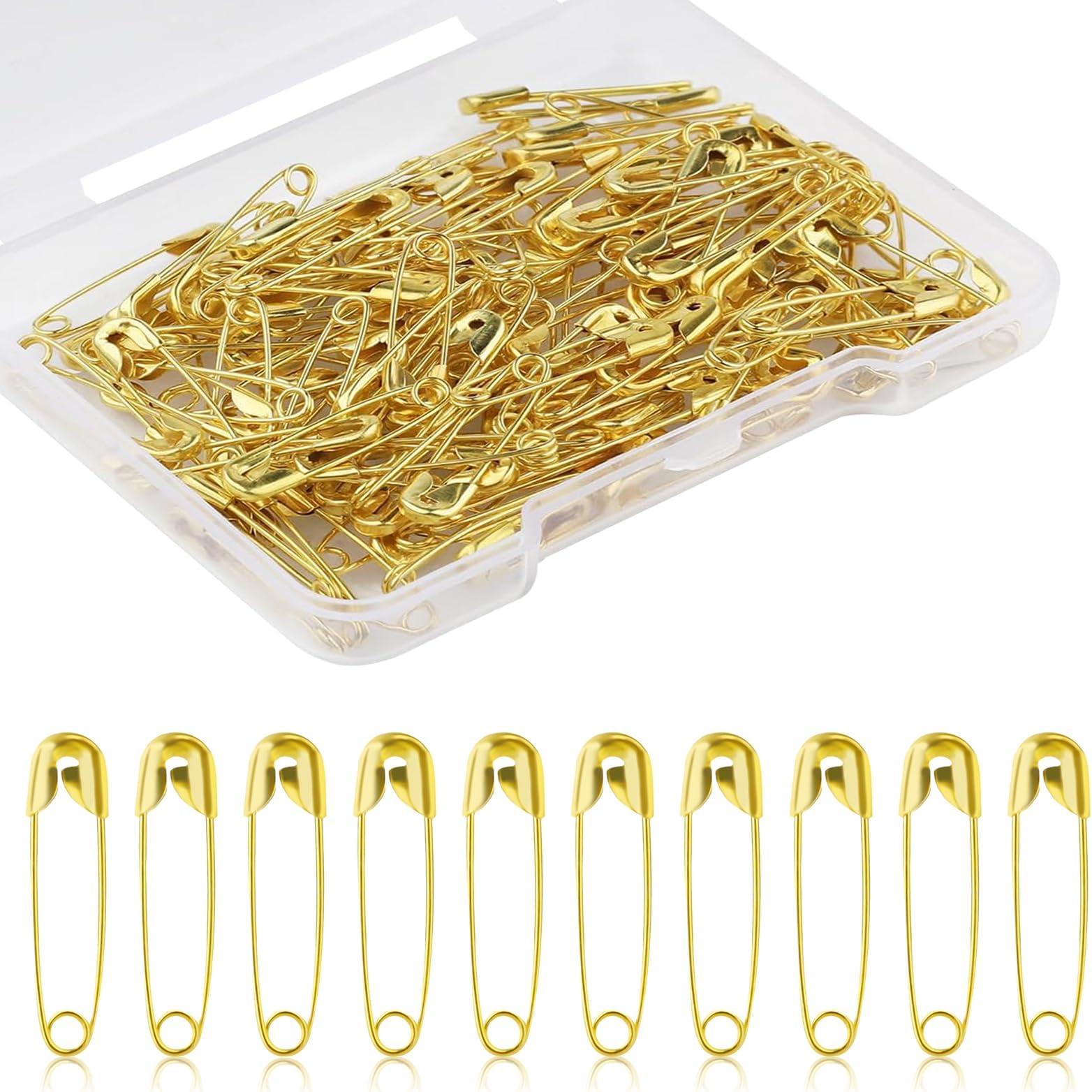 Lot De 100 Épingles à Nourrice Dorées 18 Mm - Pour Vêtements, Artisanat, Loisirs Créatifs