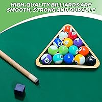 Vista 6 de HMQQ Juego de bolas de billar, bolas de billar de tamaño reglamentario de lujo de 2-1/4 pulgadas para repuesto (16 bolas de resina)