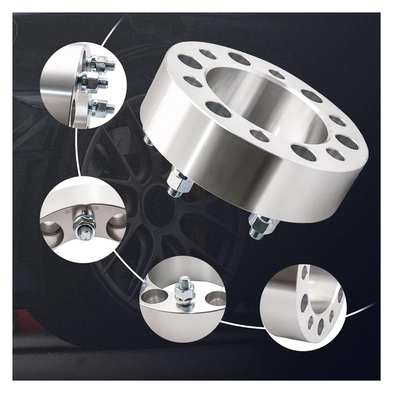 Entretoises de roue de voiture Entretoise roue 6x139.7, 4 pièces, pour Toyota Landcruiser 40 60 75 80 série 50mm M12x1.5 6x5. "pour Patrol pour Hilux