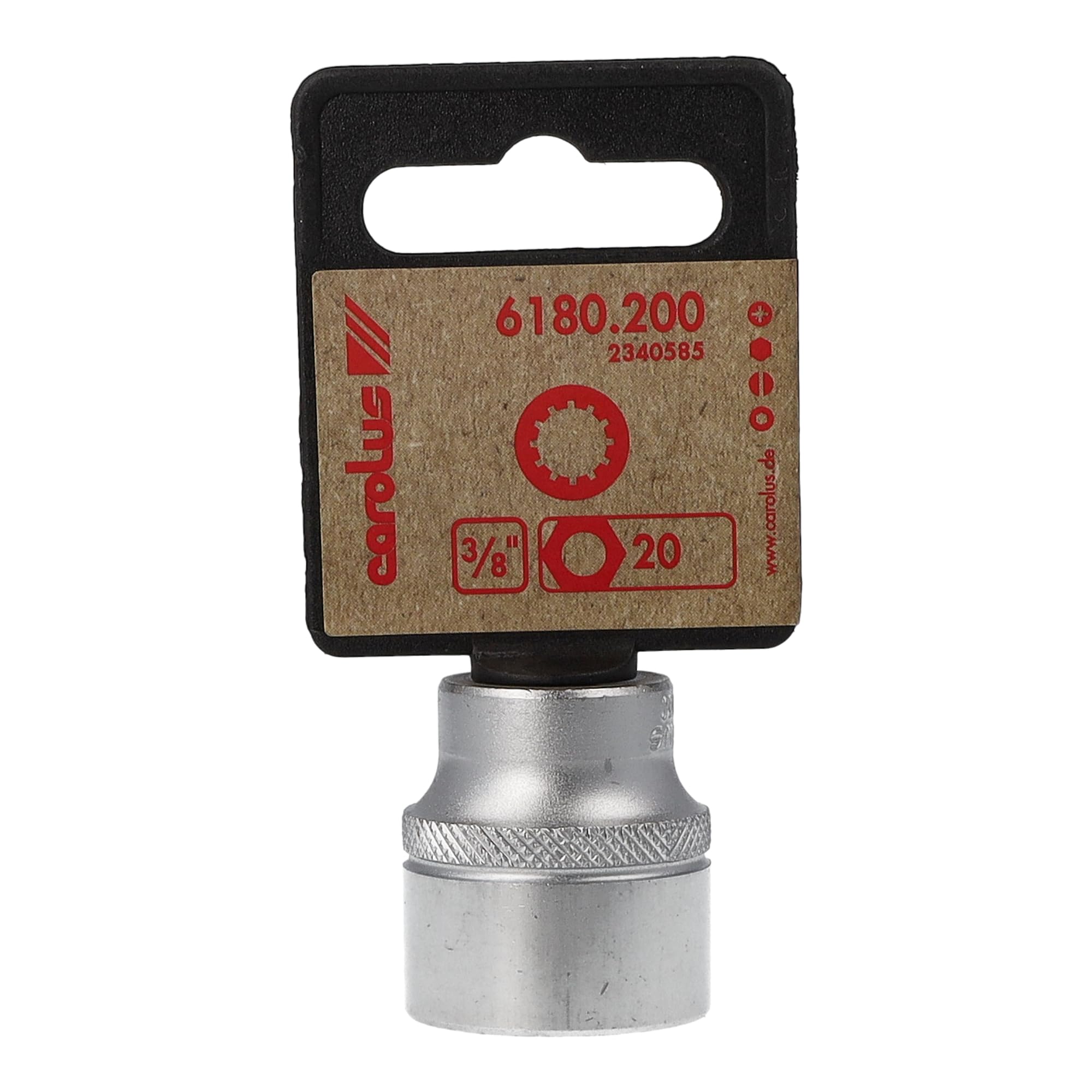 Carolus 5180.160 Hex Socket 3/8 Inch 20 mm Spline, 6180.200
