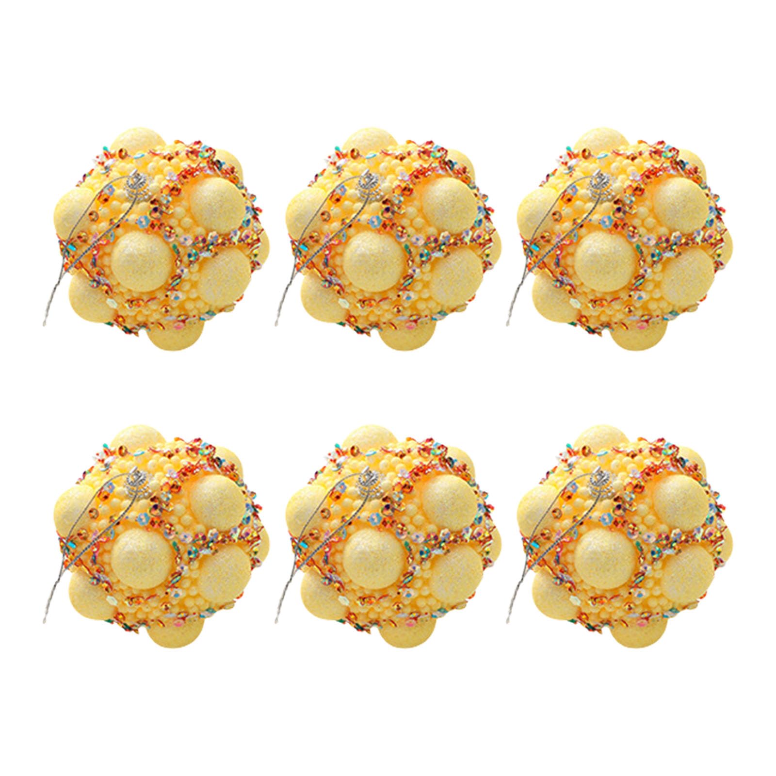 carotoe 6 Pcs Christmas Tree Decorations Christmas Ball Ornament Hanging Ball for Home Holiday and Festival Tree Decorations