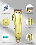 Professional Dog Clippers for Thick Heavy Coats, 7000RPM Cordless Rechargeable Pet Grooming Kit with 1200mAh Battery, Ceramic Blade, LED Display, Guide Combs, Low Noise Trimmer for Dogs Cats