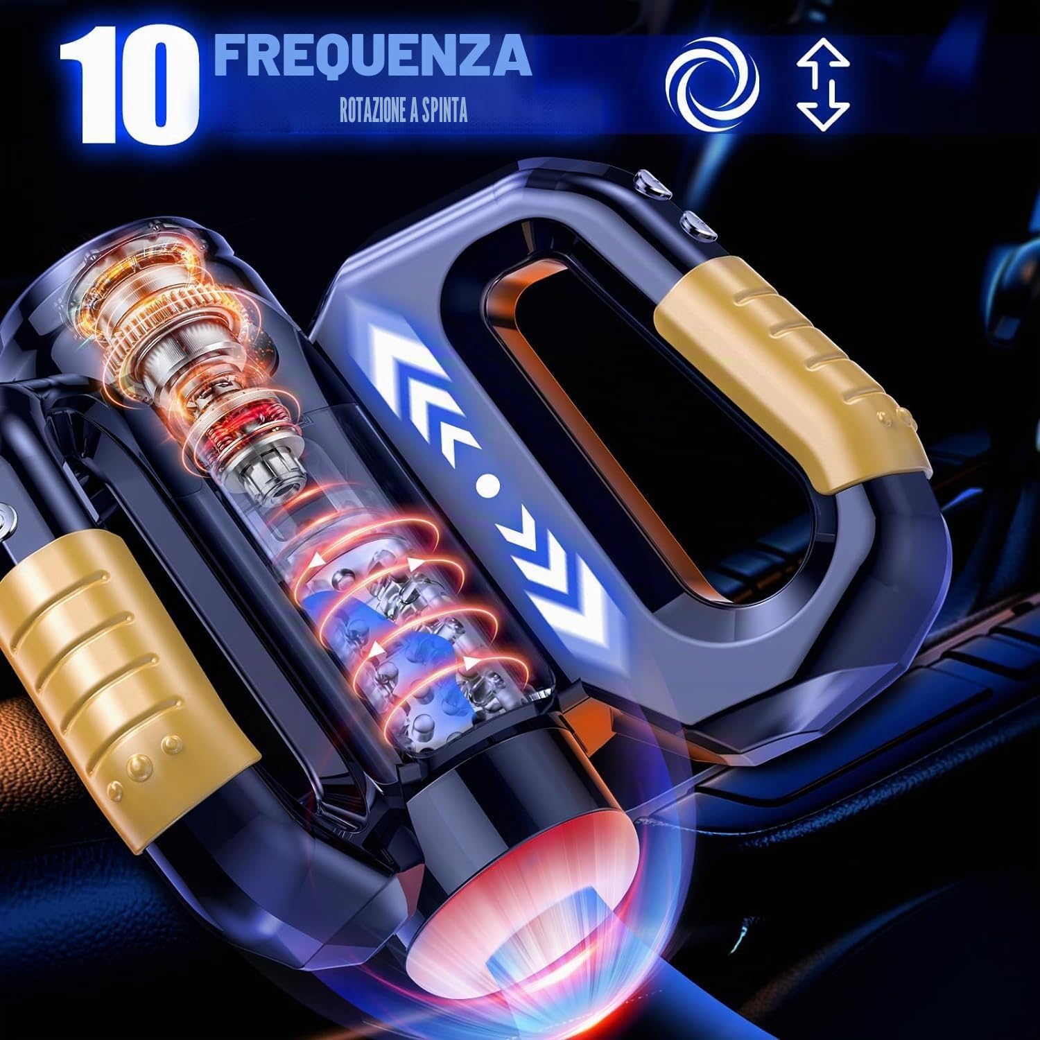 Masturbatore Masturbatore Maschio, Giocattolo Del Sesso, Macchina Del Pompino Da Uomo, 10 Modalità Di Spinta E 10 Modalità Di Rotazione, Con E Supporto Tascabile, Masterburbater Automatico Per