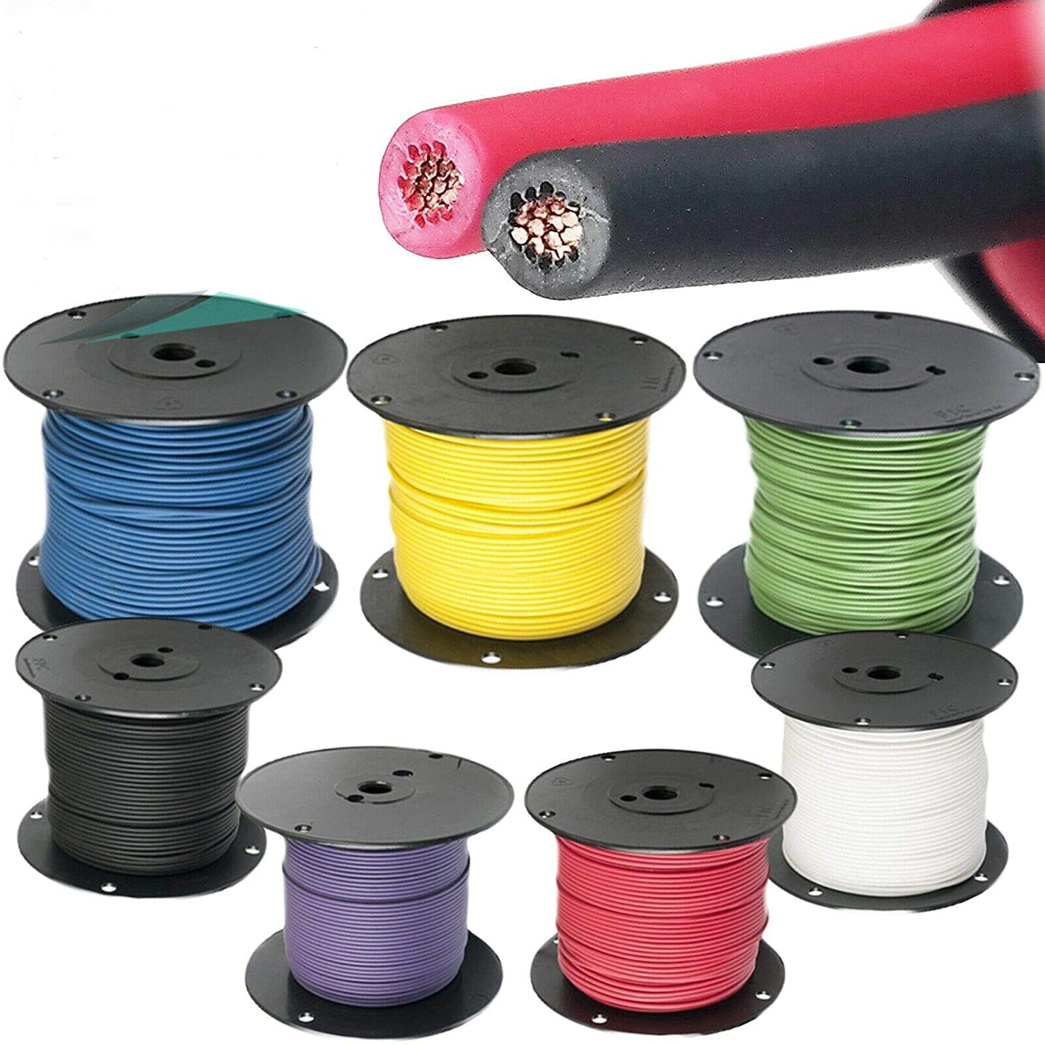7Color GXL Automotive CrossLink Wire, Bare Copper Thin