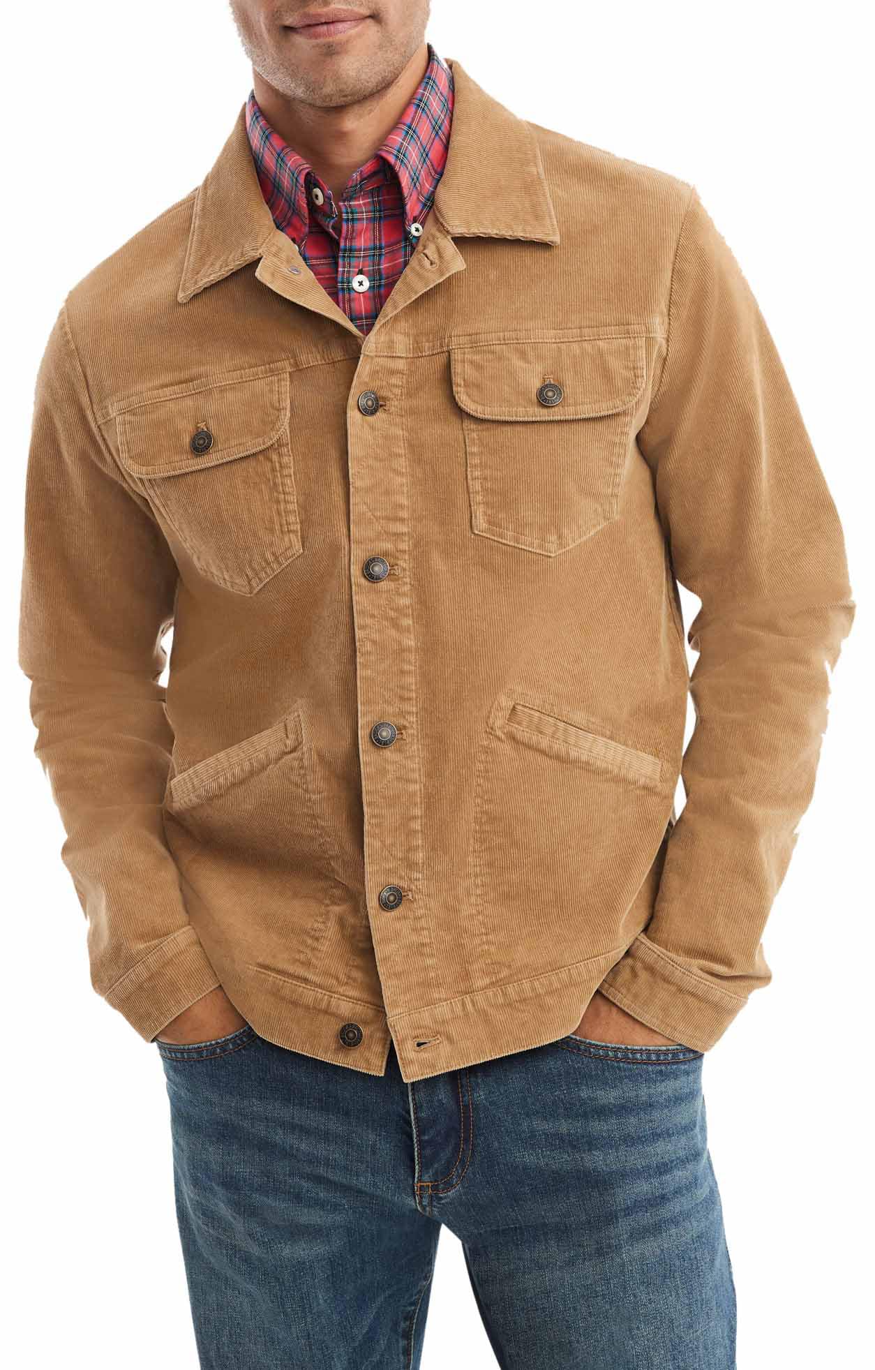 Foto de Brooks Brothers Chaqueta Trucker de pana para hombre (imagen 1)