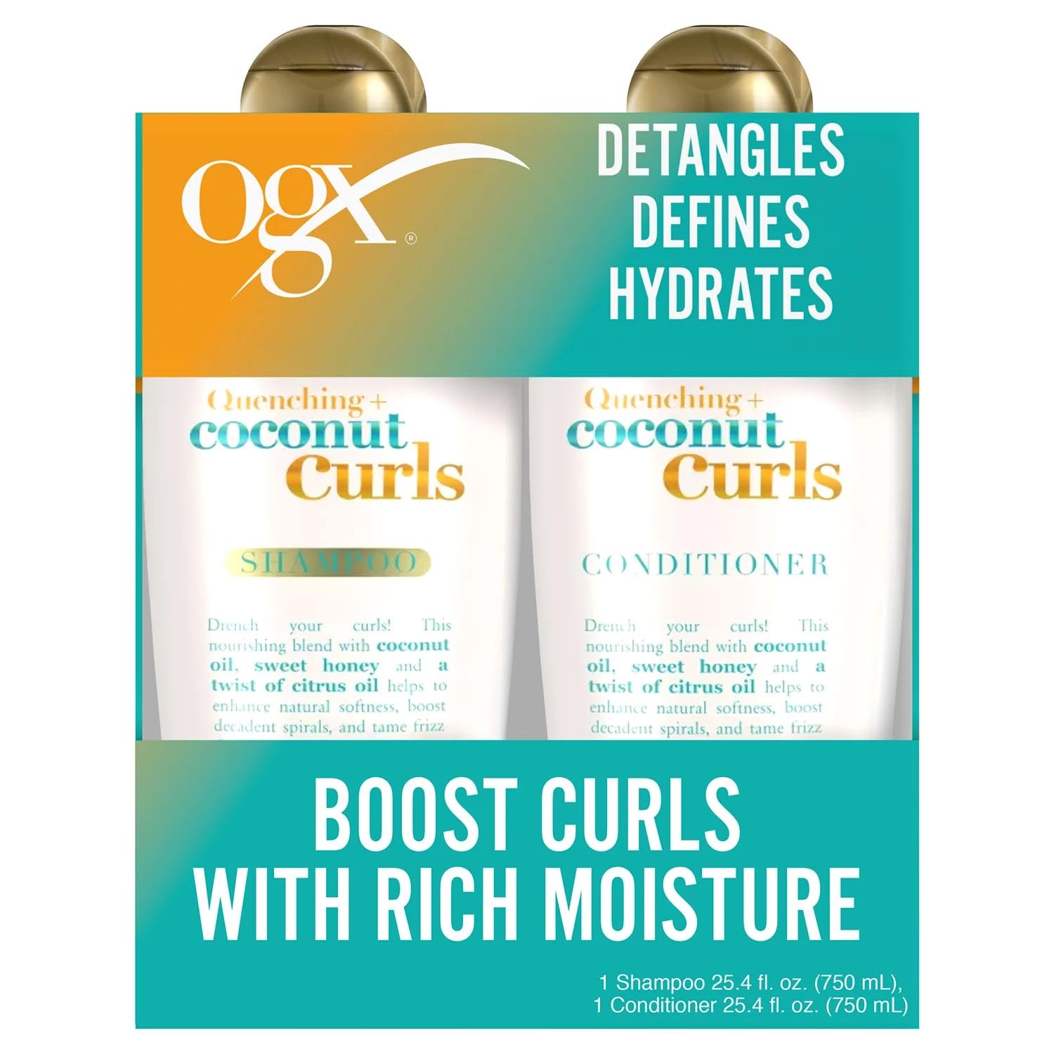 OGX Quenching + Coconut Curls Shampoo & Conditioner, 25.4