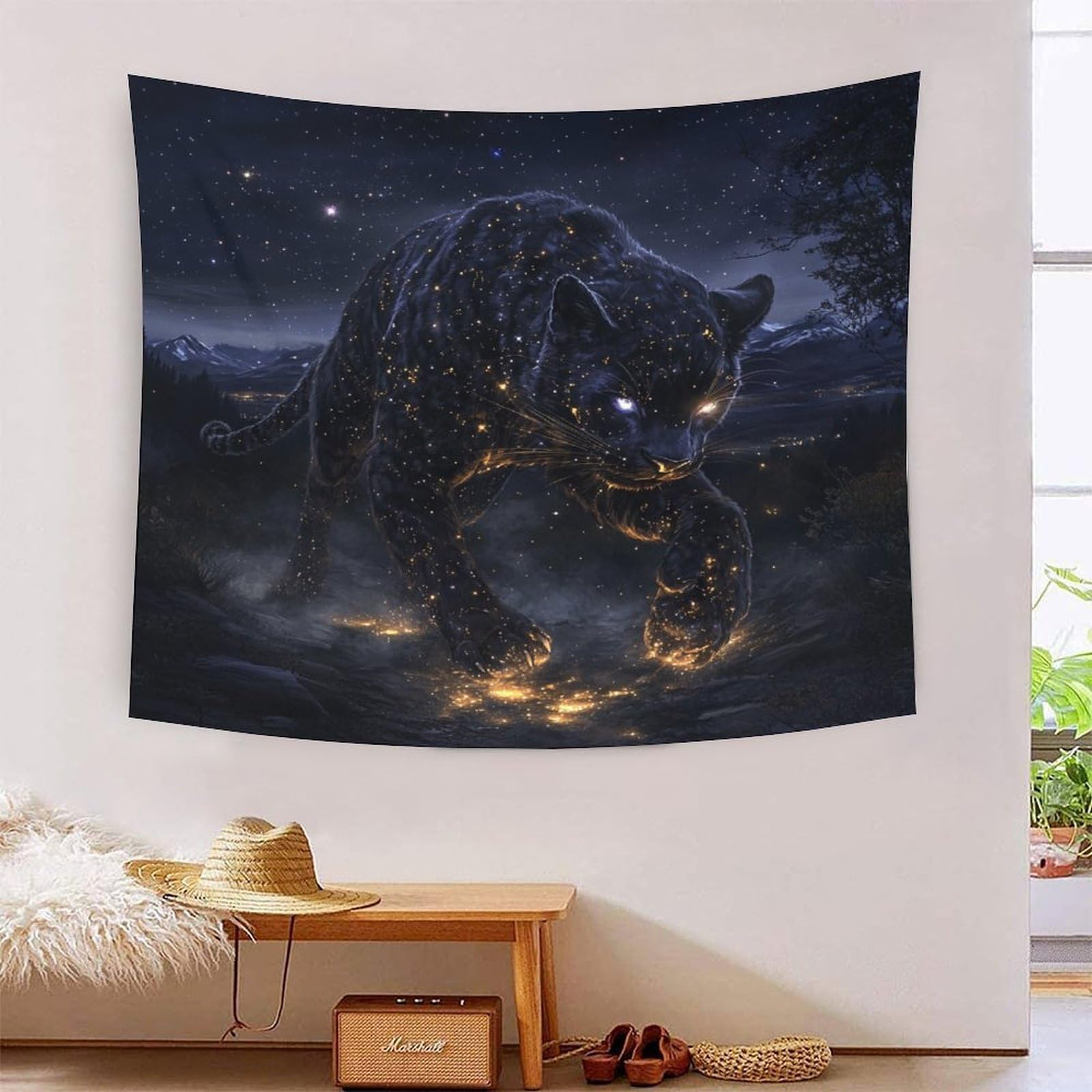 Décoration de la maison tapisserie murale léopard grand format polyester - 7