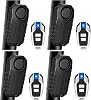 Alarma para bicicleta con control remoto, alarma inalámbrica para bicicleta, alarma fuerte de 113dB para bicicletas eléctricas, motocicletas, scooters, autos, remolques, equipaje, seguridad para ciclismo al aire libre, resistente al agua IP65, 4 piezas 1