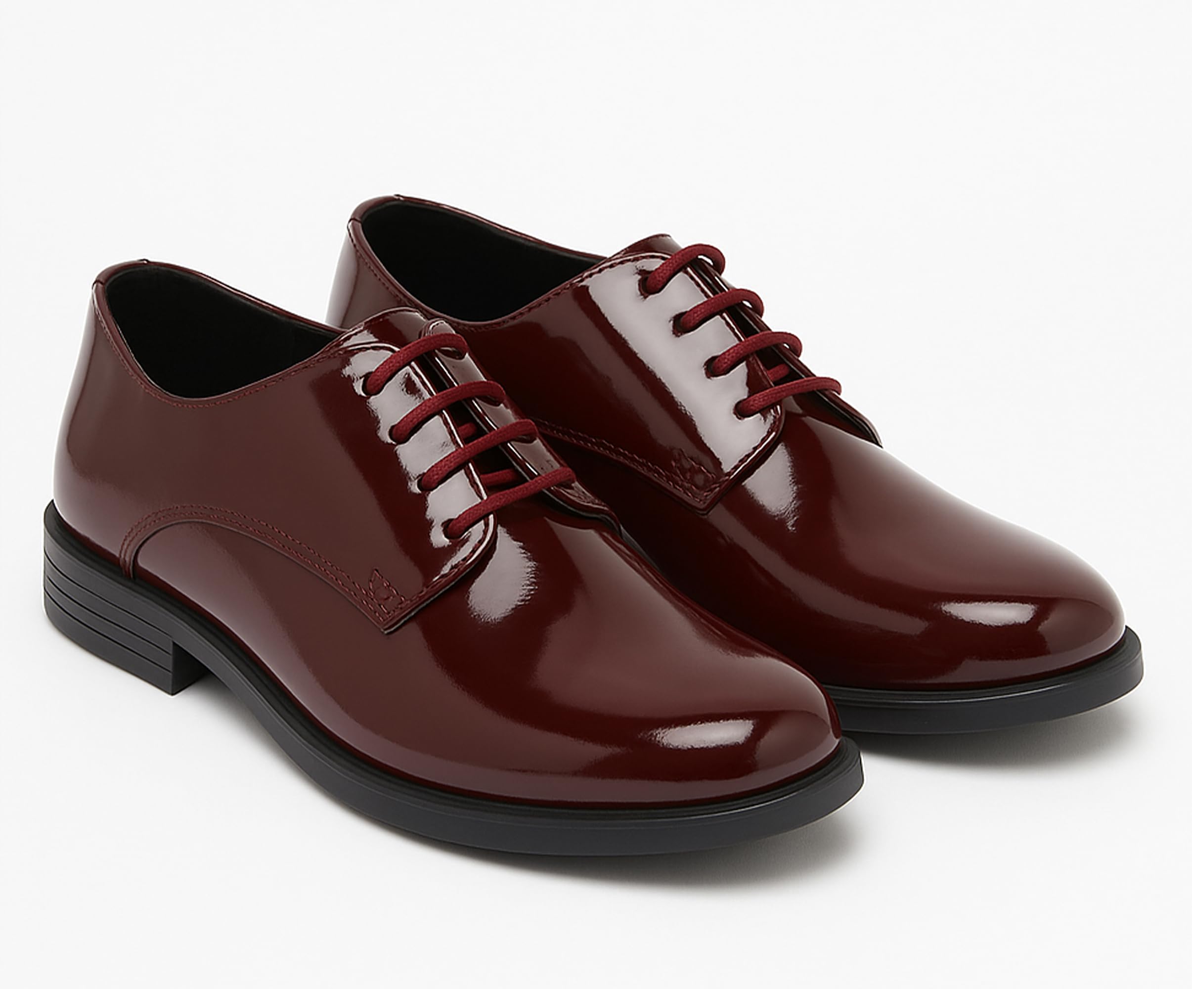 SIRRI Chłopięce Derby Patent Formalne Buty Do Sukienki Sznurowane Obuwie Ślubne