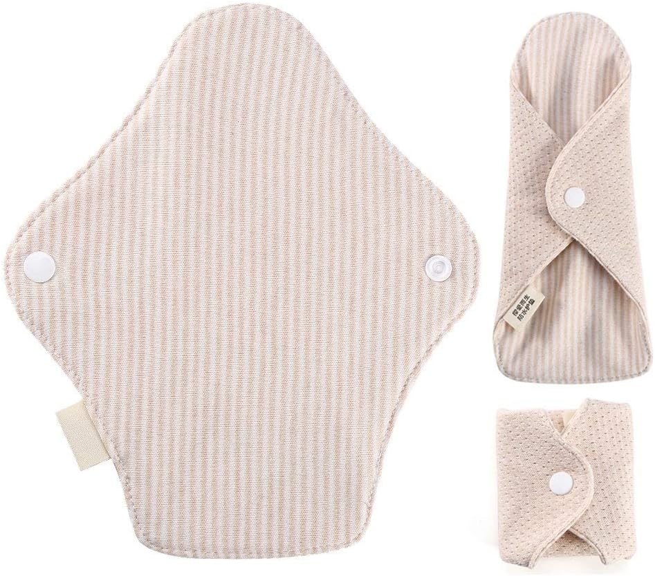Menstrual Pads - Reuseable Feminine Sanitary Napkin Cloth Menstrual Pad Washable 7.5 x 2.6inch