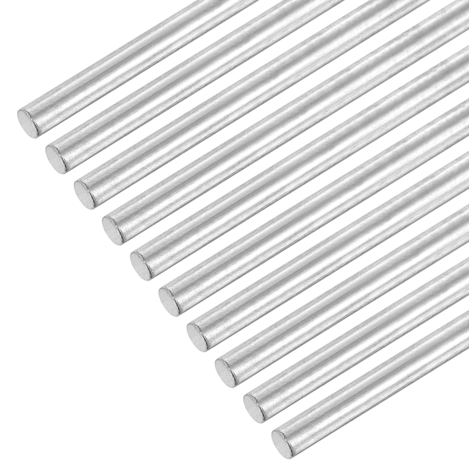 MECCANIXITY 304 Stainless Steel Round Rods, 3mm x 120mm Solid Shaft Rods for DIY Craft Model Car Helicopter Airplane, Pack of 16