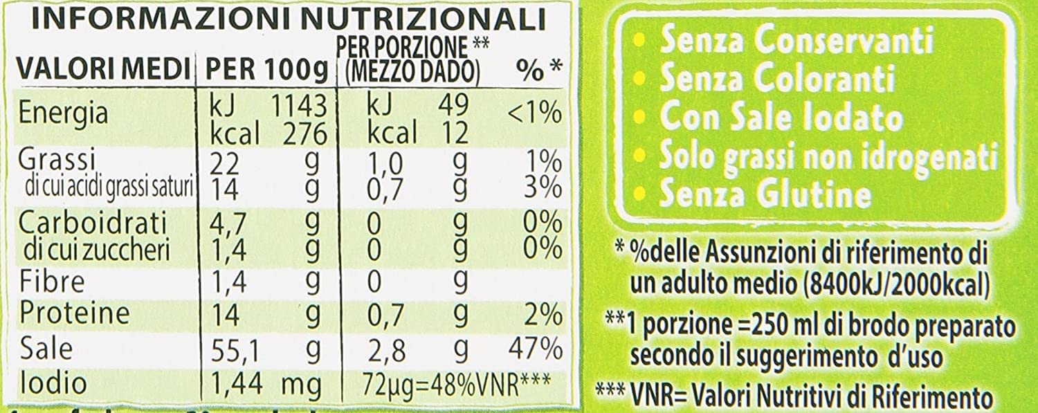 Star il Mio Dado 12 vegetales con 9 verduras sin conservantes sin lactosa ni glutenfre italian gourmet polpa 400 g