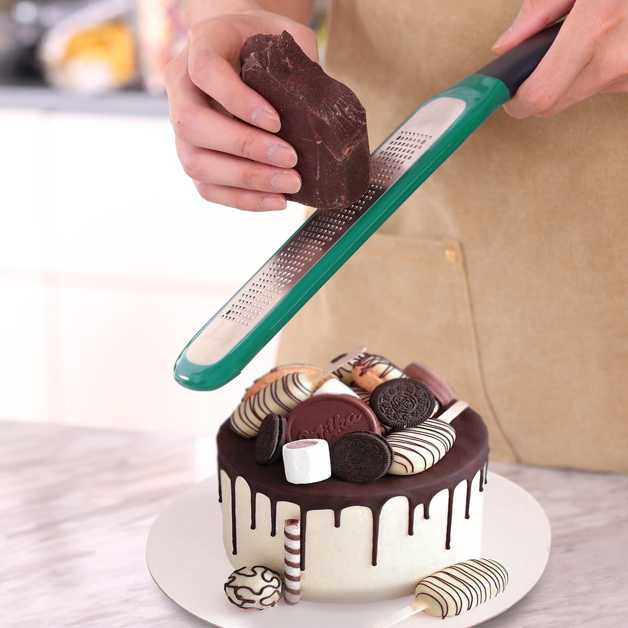 linoroso Set di 2 grattugie per limone e formaggio, da cucina, per formaggio, aglio, zenzero, noce moscata, cioccolato, frutta, lama affilata in acciaio inox con coperchio protettivo