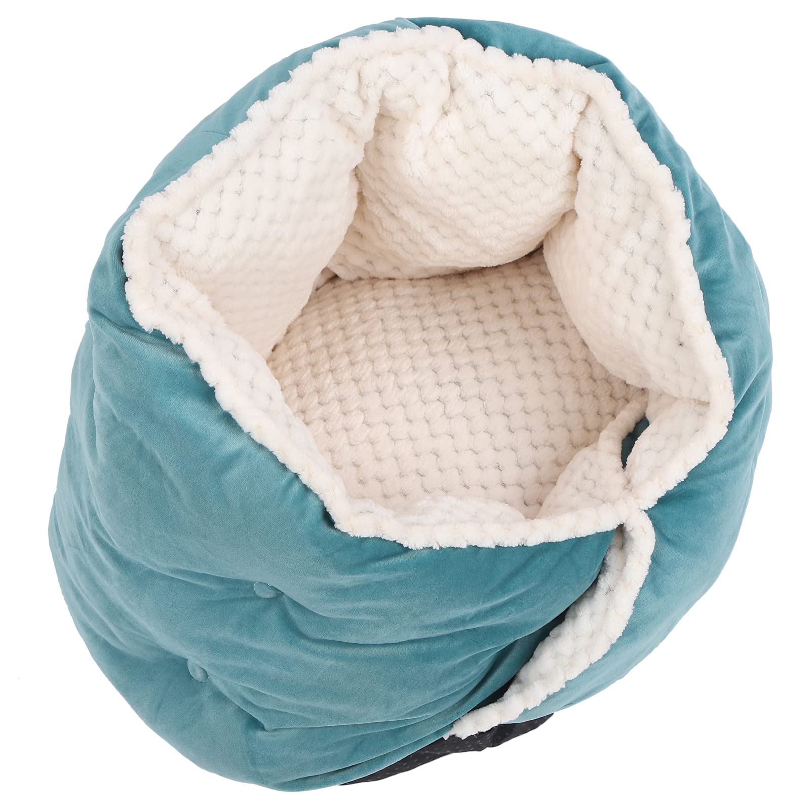 Lit de repos pour animaux chien chat - Nid velours glacé bleu chaud et durable