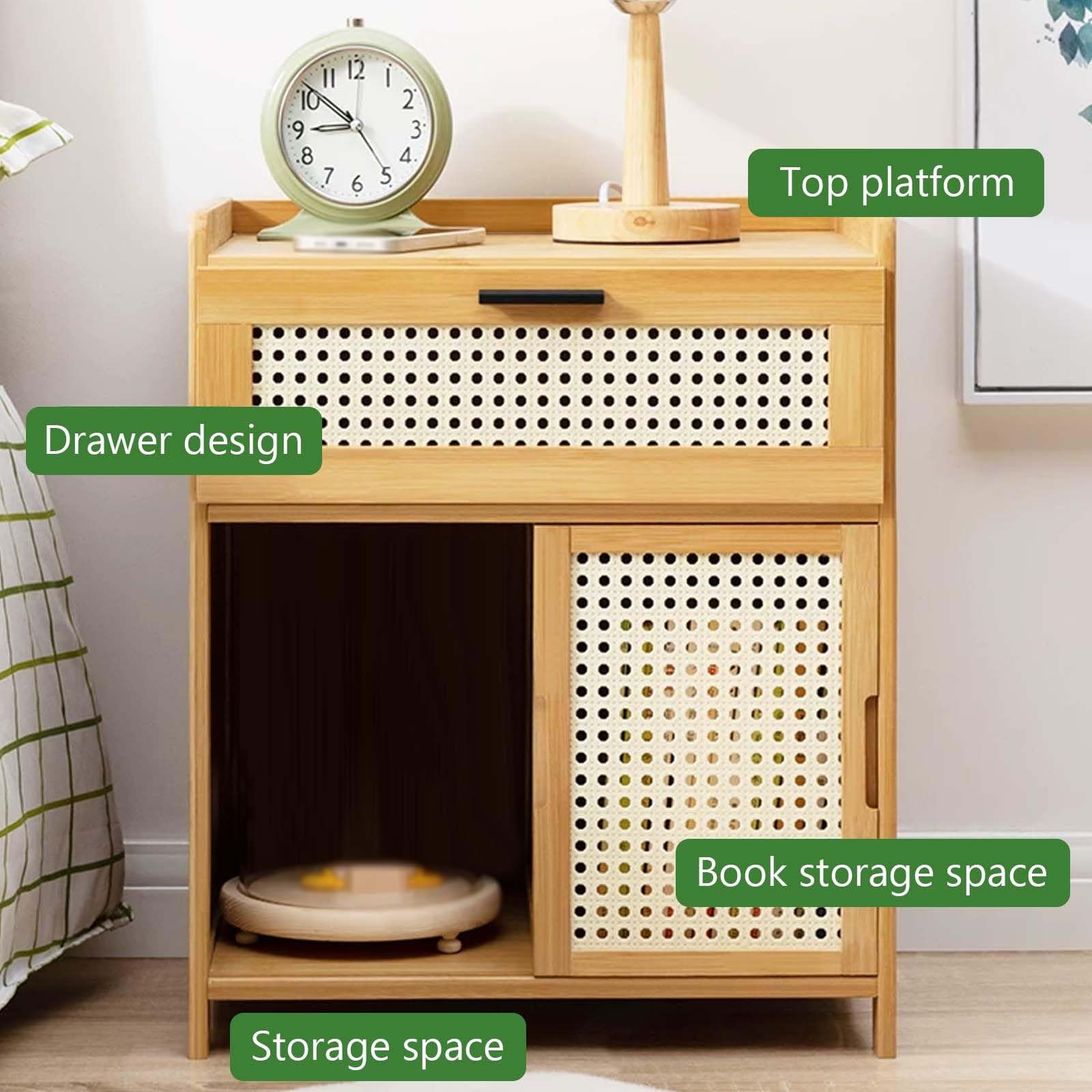 Comodini Piccolo Verticale, Comodino Camera da Letto | Tavolino Moderno e Minimalista per Camere da Letto, Dormitori e Piccoli Spazi