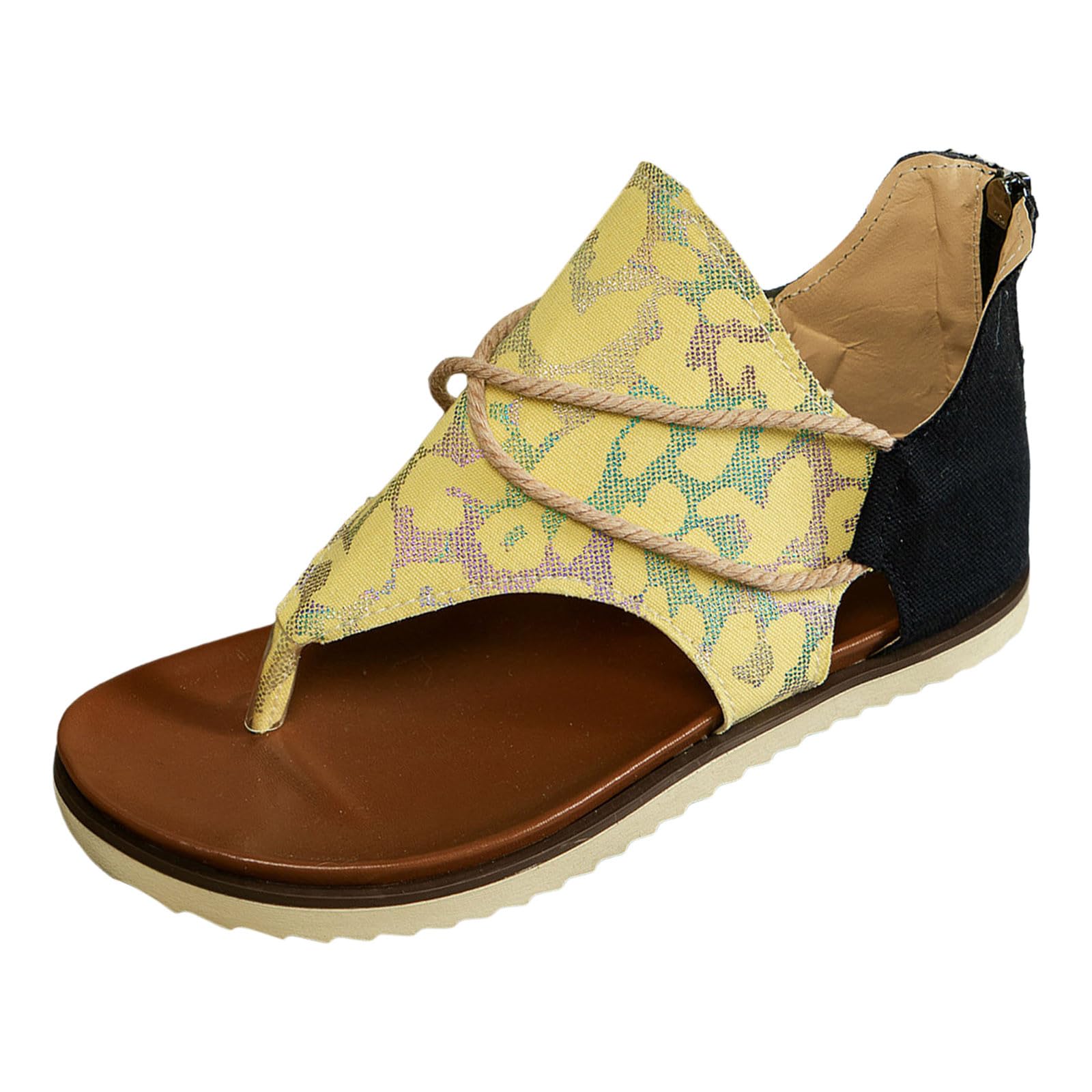 Sandales pour femme légères avec semelles plates confortables - 8