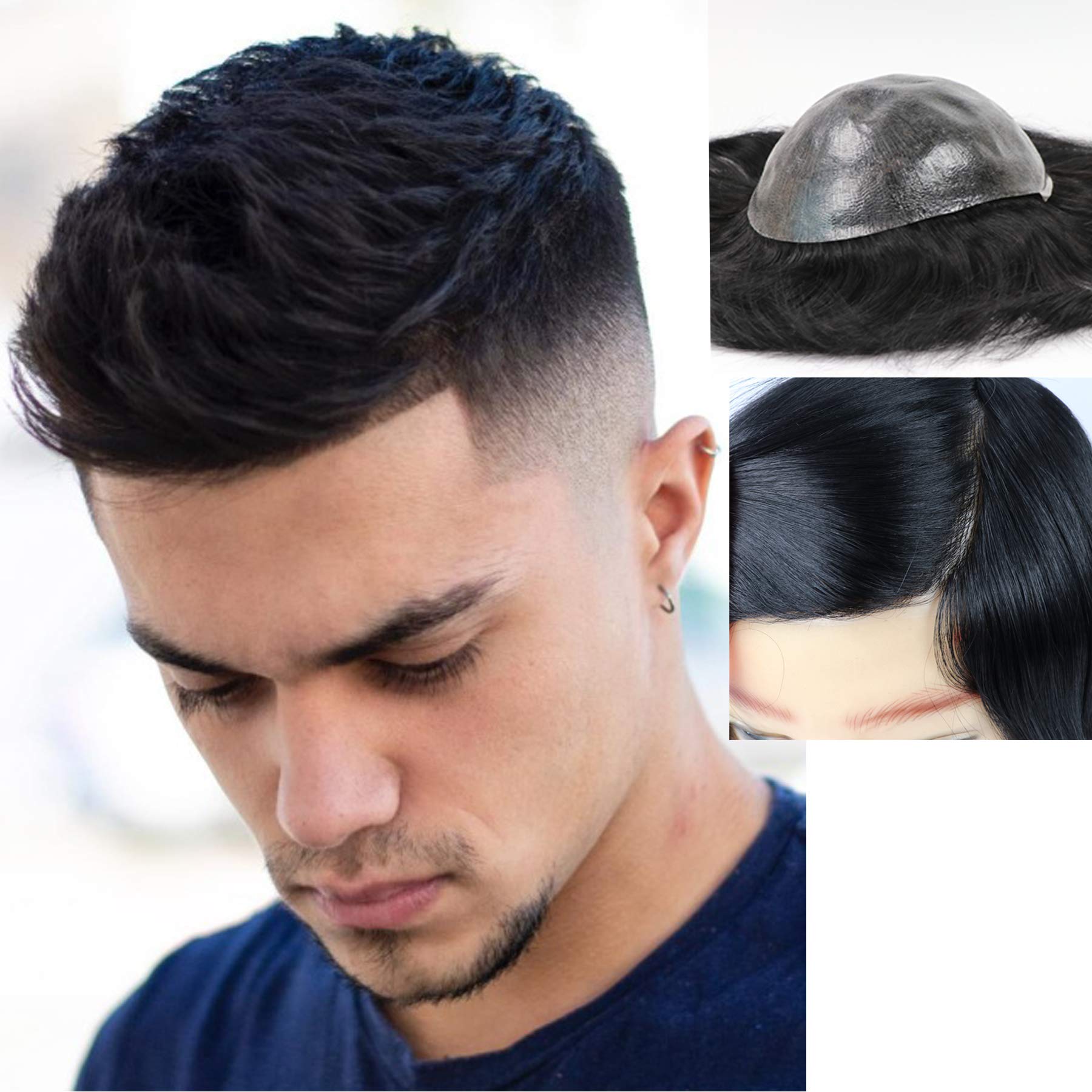 Buy Toupee For Men Hair Unit Wig For Men Thin Skin PU Men s Wig Man