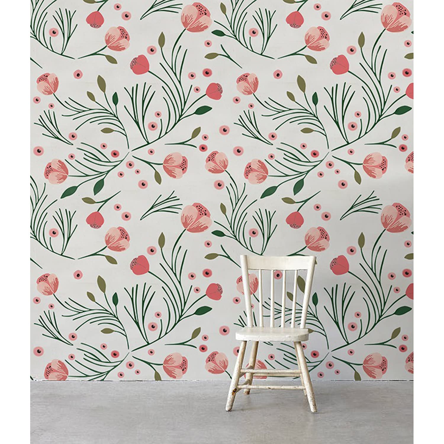 Papier peint pivoine vintage pour créer une ambiance romantique dans votre salon