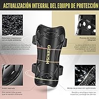 Vista 6 de Espinilleras de fútbol Geekism para niños jóvenes, niños pequeños, espinilleras protectoras de fútbol y mangas - Equipo de fútbol para niños de 3